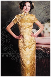 Golden mongolia dress