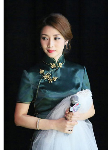 dark green cheongsam