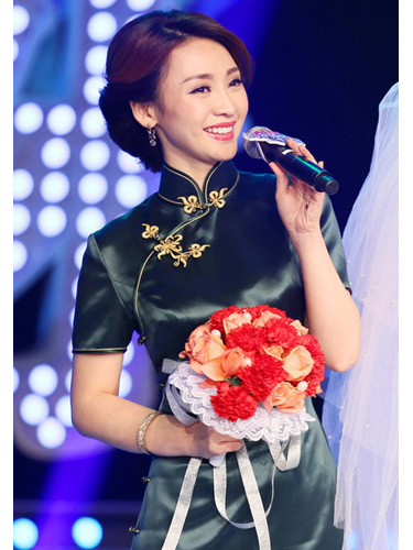 dark green cheongsam dark green cheongsam