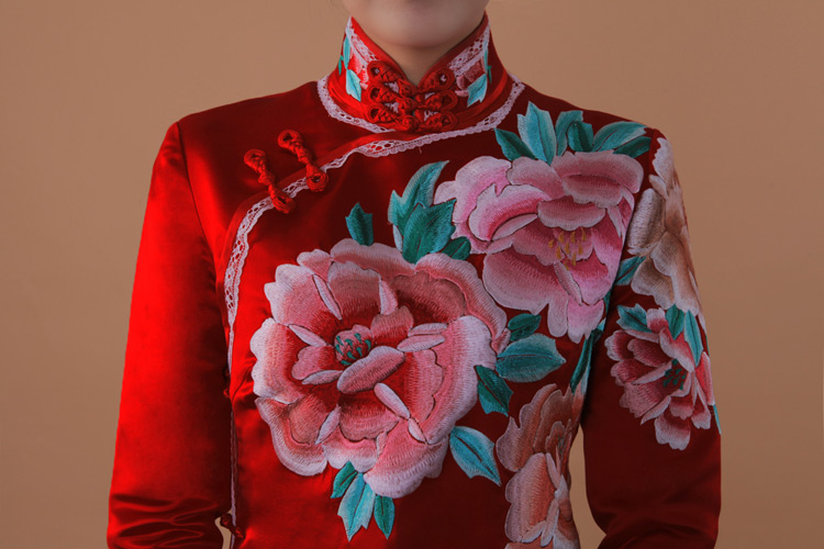 red cheongsam red cheongsam