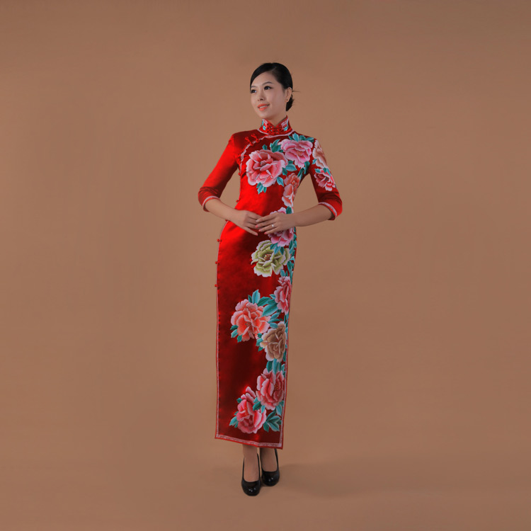 red cheongsam