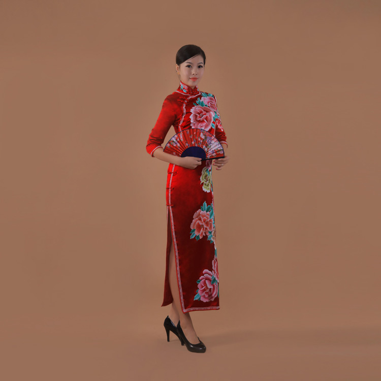 red cheongsam