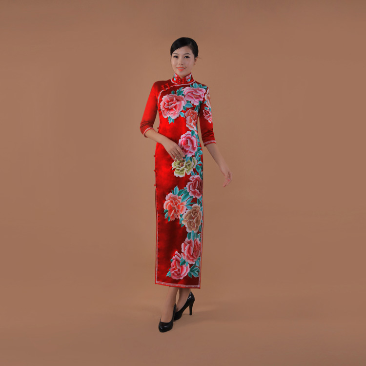 red cheongsam red cheongsam