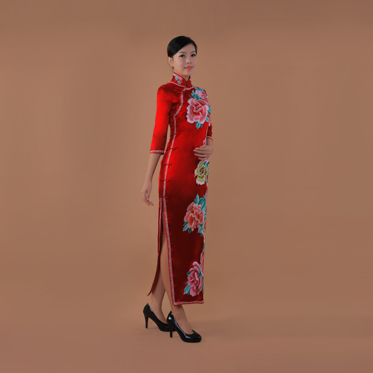 red cheongsam