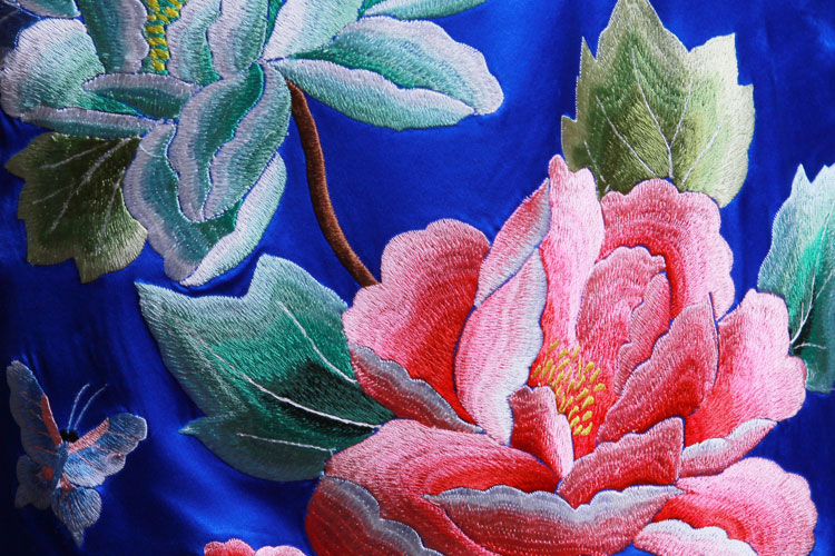 blue short cheongsam dress blue short cheongsam dress