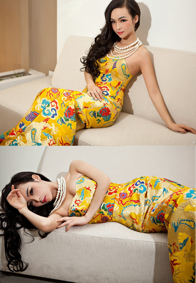 Orient golden evening gown Orient golden evening gown
