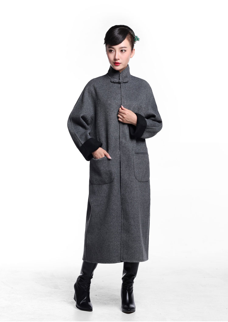 Gray cashmere overcoat