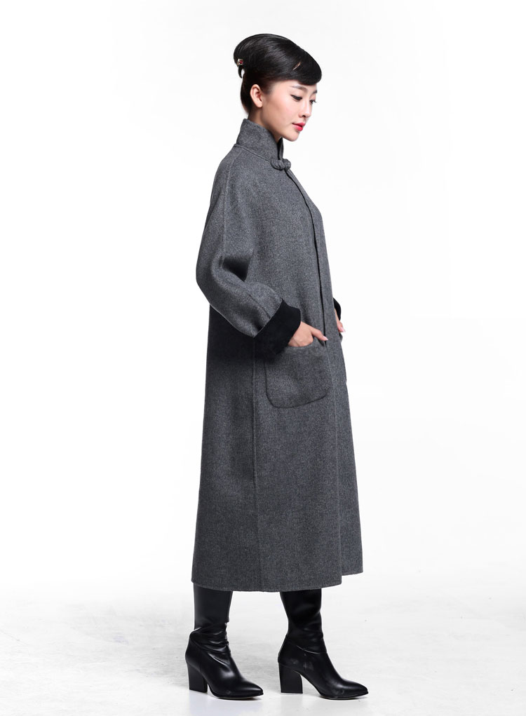 Gray cashmere overcoat