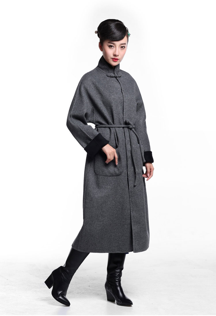 Gray cashmere overcoat