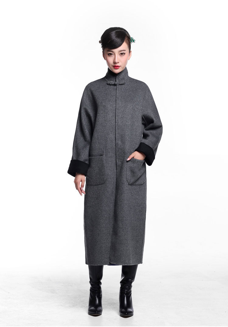 Gray cashmere overcoat