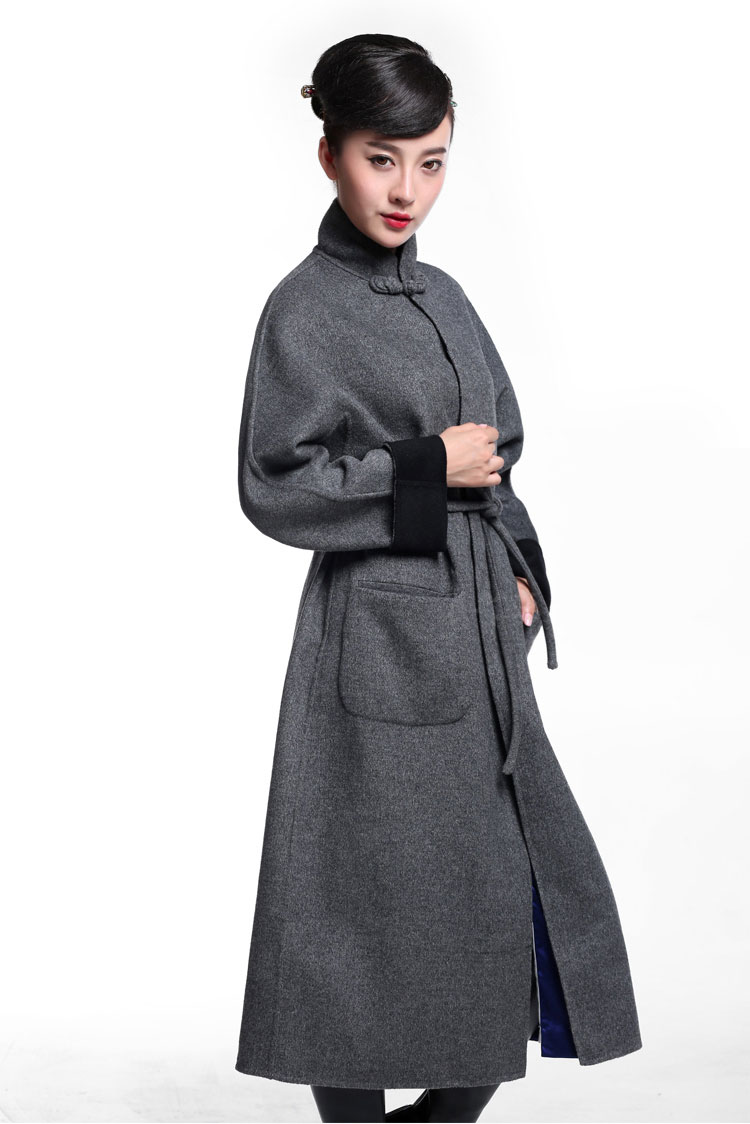 Gray cashmere overcoat