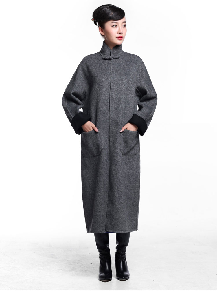 Gray cashmere overcoat