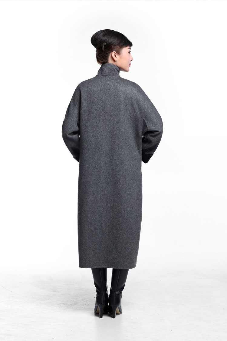 Gray cashmere overcoat