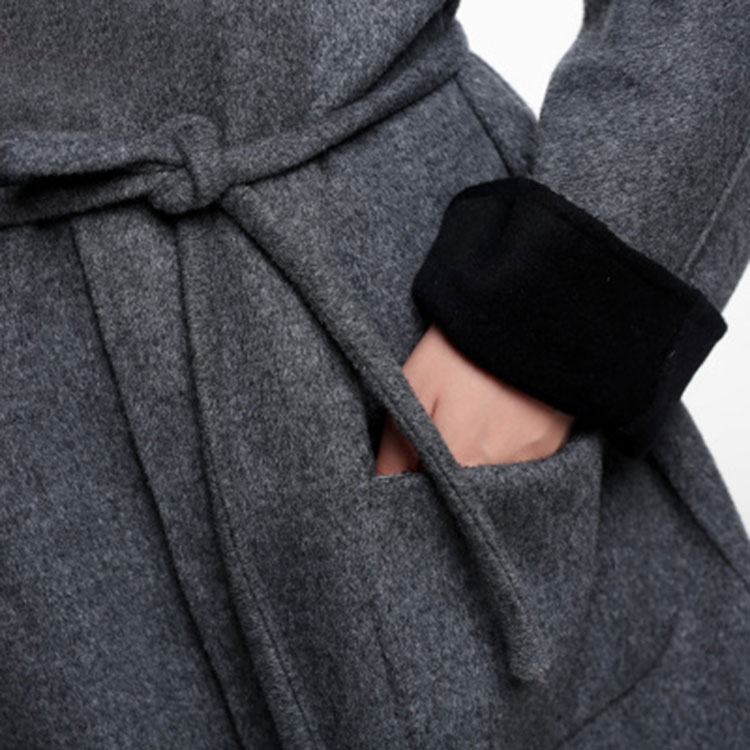 Gray cashmere overcoat