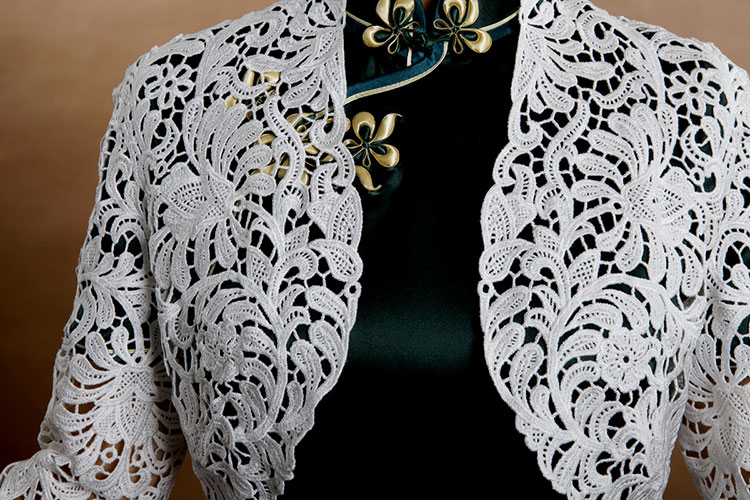 White lace capelet