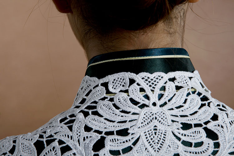 White lace capelet