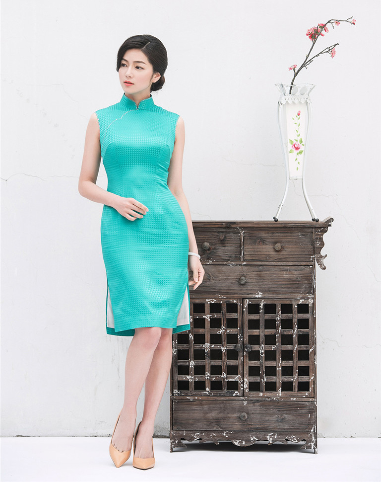 Blue Chinese dress
