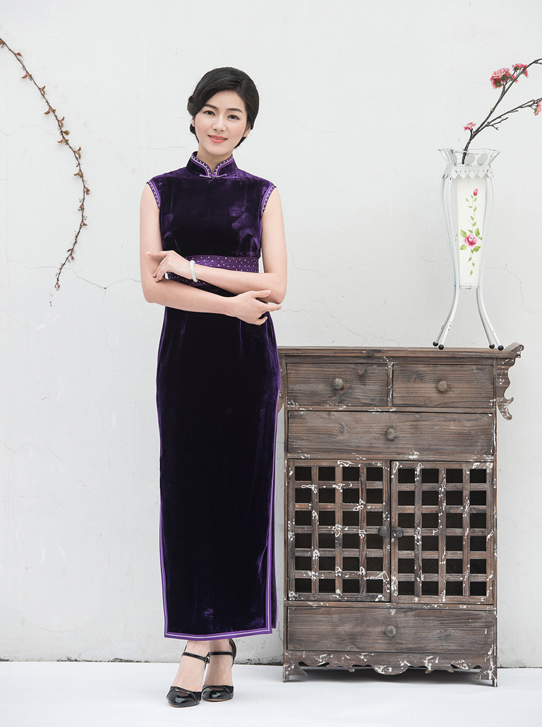 traditional deep-purple dress