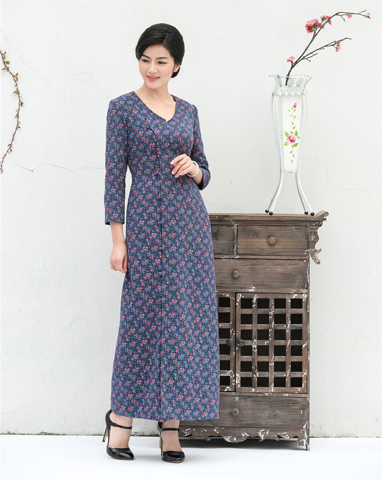Chinese autumn cheongsam Chinese autumn cheongsam