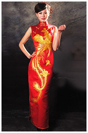 Red wedding qipao