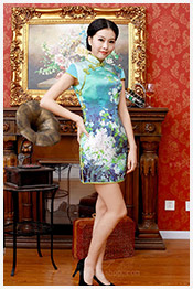 flowers qipao