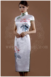 White cheongsam