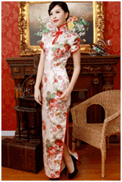 flowers qipao