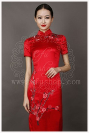 Red cheongsam