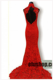 Red wedding qipao