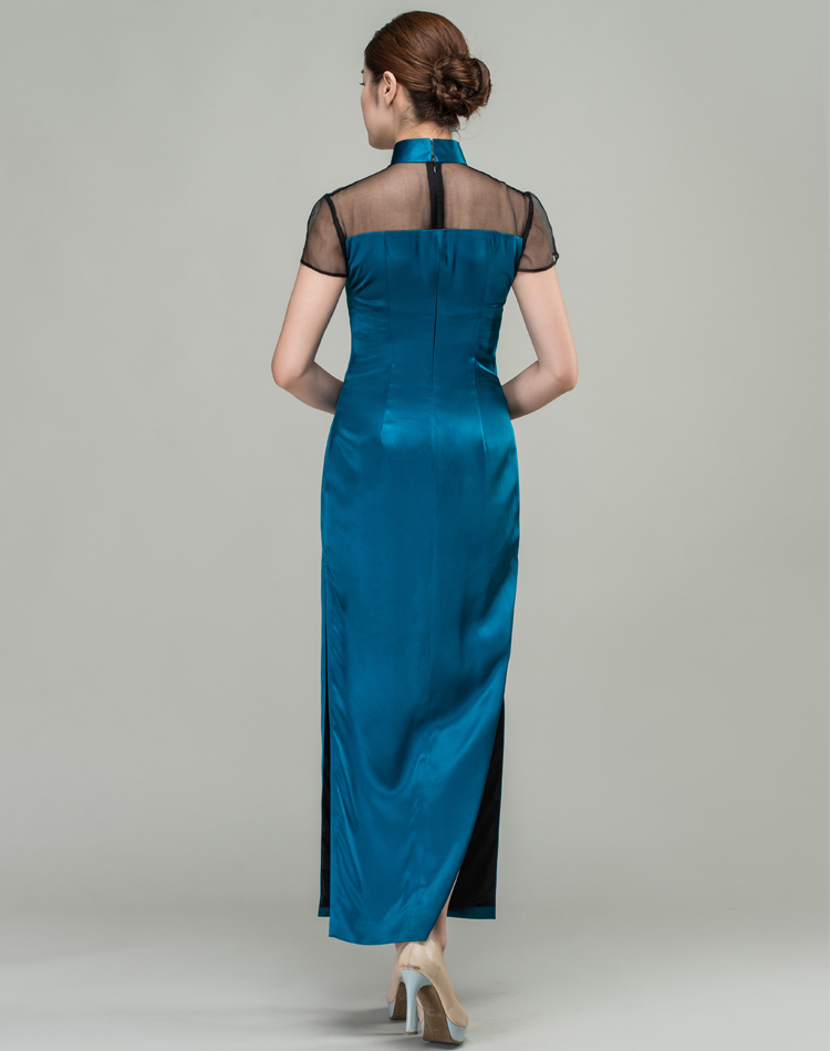 peacock green long qipao dress peacock green long qipao dress