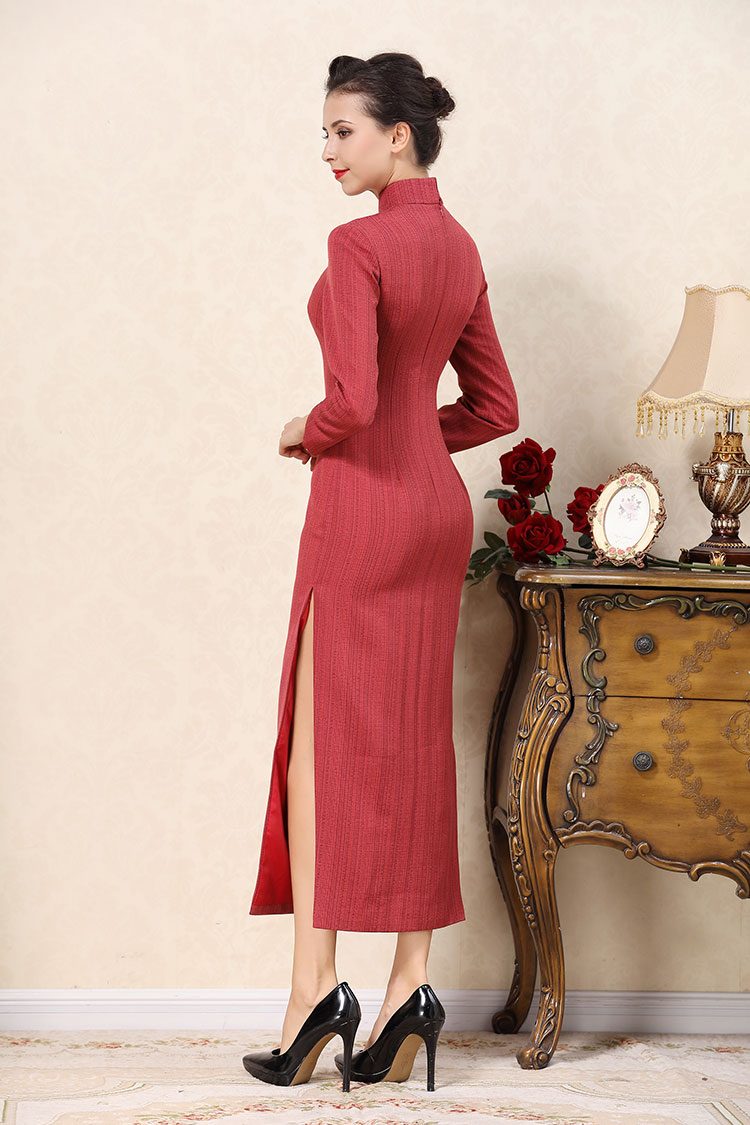 Light coral red cheongsam dress Light coral red cheongsam dress
