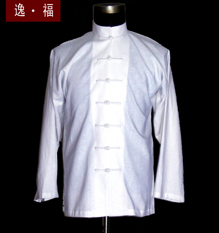 Man's cotton and flax gongfu shirt