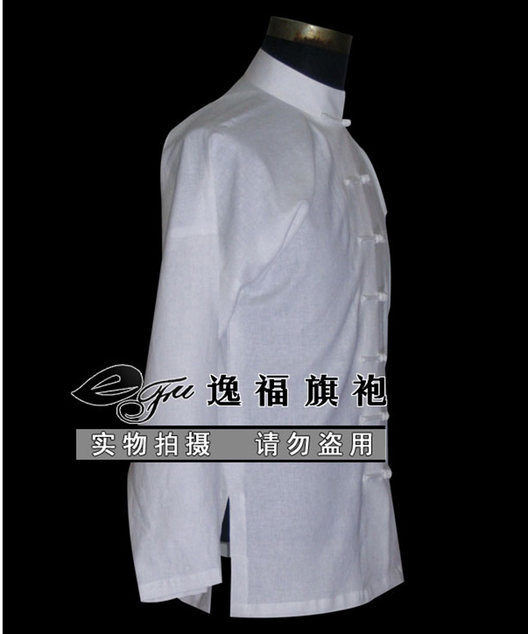 Man's cotton and flax gongfu shirt