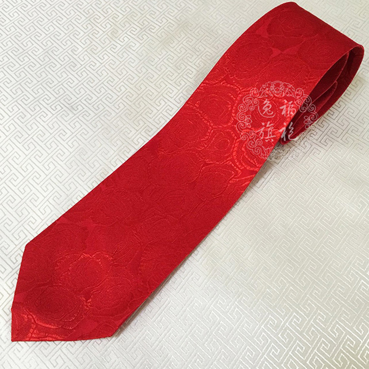 Custom-made Man's tie red color