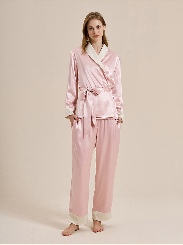 light pink women's sleepwear top with pants light pink women's sleepwear top with pants