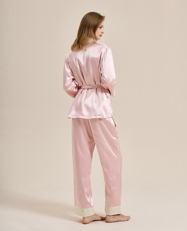 light pink women's sleepwear top with pants