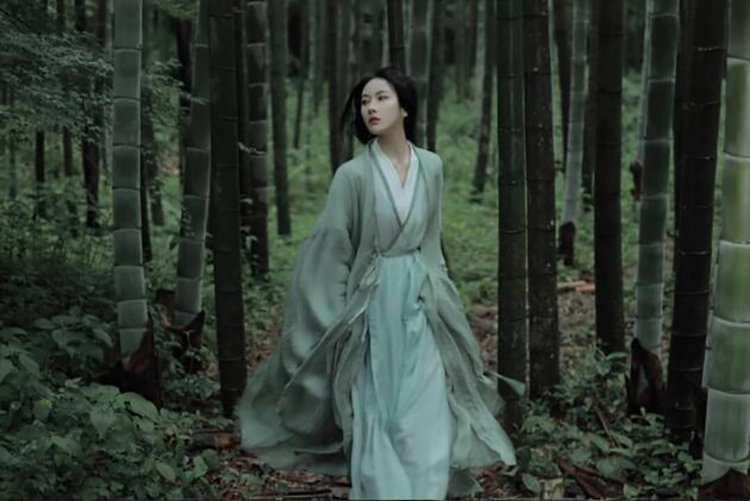 The light mint green Hanfu clothing The light mint green Hanfu clothing