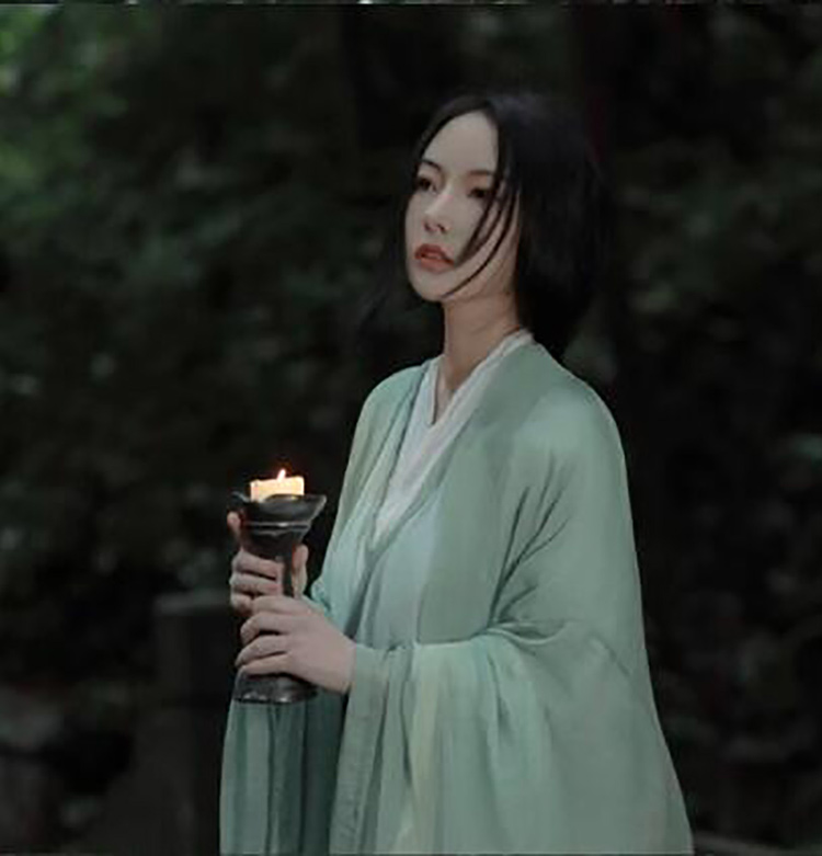 The light mint green Hanfu clothing The light mint green Hanfu clothing