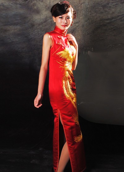 Red phonix wedding dress - Custom-made Cheongsam,Chinese clothes, Qipao ...