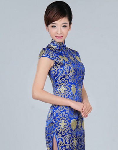 royal blue chinese dress