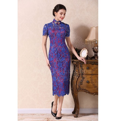 satin lace black dress Anna Lace-Up Lace Satin Mermaid Formal Dress main image 1