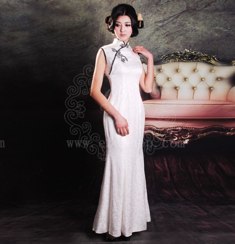 silk fishtail dress
