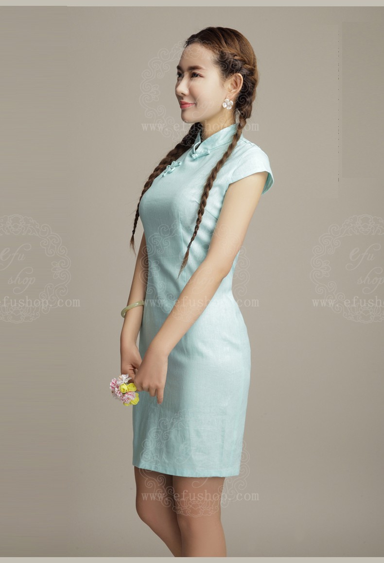 light blue qipao
