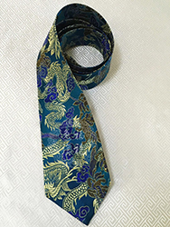 Custom-made Man's tie blue color