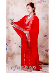 red Chinese hanfu dress ohf028