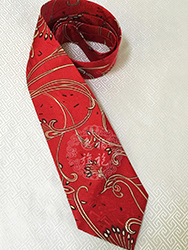 Custom-made Man's tie red color