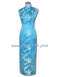 Plum silk sleeveless traditional choengsam dress SCT141