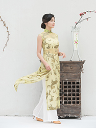 Gold sequins muslin Aoya 