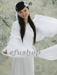 White chiffon XiaoLongNv's hanfu DressOHF45