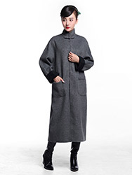 Gray cashmere overcoat